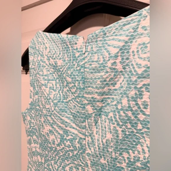 Lilly Pulitzer EUC Size 6 MacFarlane Shorely Blue Sea Cup Lace Detail Mini Dress - Picture 10 of 14